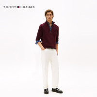 TOMMY HILFIGER【纯色立领】秋冬男装商务通勤休闲青年针织夹克开衫外套 【通勤合身】红色XIH 2XL (:180-200斤)