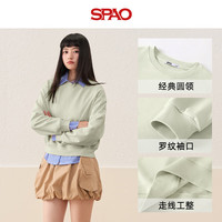 SPAO宽松百搭圆领卫衣男女2025秋季新款潮流休闲百搭卫衣SPWY25AW03XY