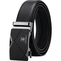 古士旗（GUSKI）法国品牌皮带男真皮腰带自动扣头层牛皮男士礼盒 【专柜礼盒】680019A百搭枪色 115cm -130cm默认(可修剪)