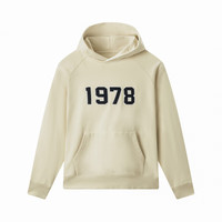 gxg.jeans男装2024年秋季麻灰色套头连帽卫衣 1978系列 米色 S (165)