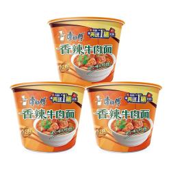 康师傅 经典永不过时！香辣牛肉面111g*3桶