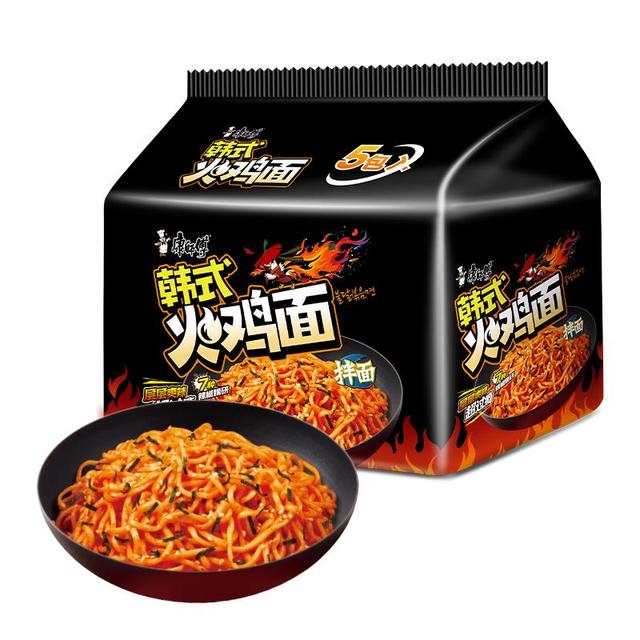 康师傅 方便面 拌面 经典火鸡面拌面 五连包118g*5包 超辣干拌面火鸡面