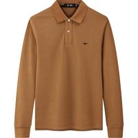  SEPTWOLVES/七匹狼 翻领挺括 男士长袖T恤  190/104A/XXXXL 303(咖啡)