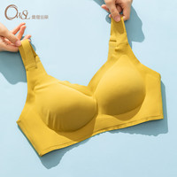 奥维丝丽无痕内衣女舒适聚拢中薄透气文胸收副乳防下垂无钢圈胸罩 绿色 M