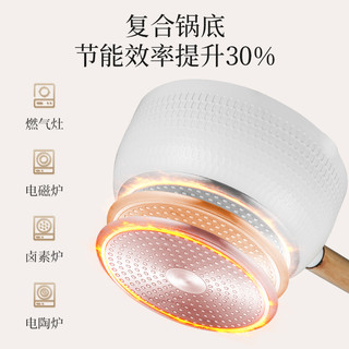 麦饭石雪平锅家用小奶锅宝宝辅食锅不粘锅煮面汤锅电磁炉泡面小锅