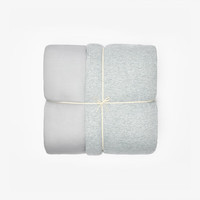 無印良品 MUJI可水洗 柔软四季通用被 被子 被芯 灰色x混灰色 单人用 150*200cm