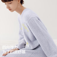 蕉内绒绒520H动物主题睡裙女士睡衣长袖半边绒可外穿保暖家居服秋冬季 泡澡豚-奶白 S