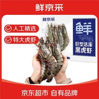 移动端、京东百亿补贴：壹家壹站 ijiz 鲜京采 巨型黑虎虾 1.5kg 16-20规格 包邮
