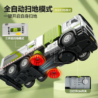 喜煌合金电动扫地车玩具儿童环卫垃圾车清扫车儿童玩具模型男孩3-6岁 电动吸尘扫地车-蓝色