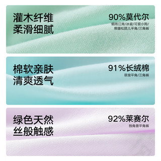 松山棉店儿童内裤女童2条A类抗菌可爱卡通平角短裤礼盒装 【三角】熊猫松团-薄荷绿 2条 160