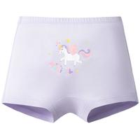 松山棉店儿童内裤女童2条A类抗菌可爱卡通平角短裤礼盒装 【平角】冰瓷-天青色 2条 140