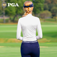 PGA 高尔夫服装 女士冰丝打底衫 吸汗速干 凉爽舒适 夏季款 PGA 101034-白色 S