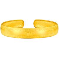 菜百首饰 黄金手镯 传世系列大气古法福字开口镯 计价 约52.30克