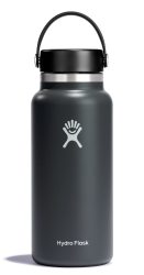 Hydro Flask 运动水壶 不锈钢材质 可放入洗碗机防滑便携防漏耐用保冷24小时保温12小时 柔性盖 适合成人 946ml 石色