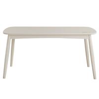 全友家居奶油风岩板餐桌家用实木腿吃饭桌椅子客厅一桌四椅政府补贴 玻璃|1.4米餐桌