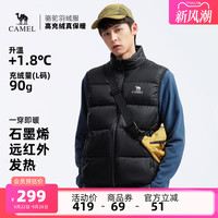 CAMEL骆驼男装羽绒马甲男款内胆加厚背心冬季立领外套中年爸爸外穿 6 M