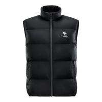 CAMEL骆驼男装羽绒马甲男款内胆加厚背心冬季立领外套中年爸爸外穿