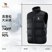 CAMEL骆驼男装羽绒马甲男款内胆加厚背心冬季立领外套中年爸爸外穿 4 XL