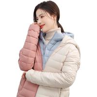 鸭鸭严选轻薄羽绒服女短款2025秋冬季新款连帽简约轻便薄款高端轻奢外套