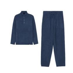 内外 橙标千层绒家居服套装半边绒保暖睡衣女款NW242WL5704