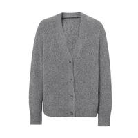 麦檬MM休闲慵懒风宽松毛针织衫毛衣外套商场同款秋冬5F8233491 烟灰