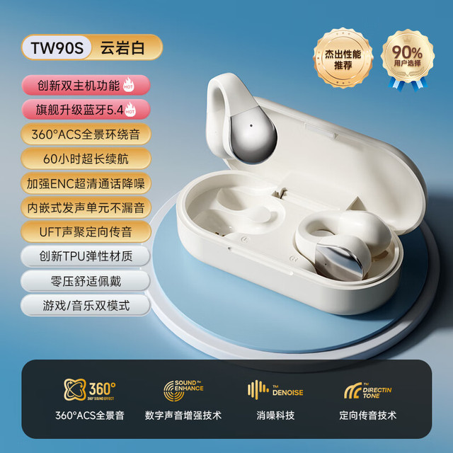 山水 SANSUI TW90S 开放式耳夹式蓝牙无线耳机