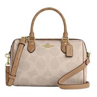 COACH 女包ROWAN大容量斜挎波士顿包 CY679沙黄