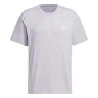 adidas休闲纯棉上衣圆领短袖T恤男女夏季阿迪达斯轻运动 浅紫   XS  
