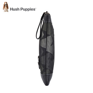 暇步士（Hush Puppies）男士手包轻便帆布包青年时尚休闲手拿包大容量手抓包薄信封包夹包 灰黑色882W-5713大号