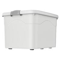  稻草熊 加厚特大号 收纳箱 滑轮  北欧白 加大号【44*32*26】-4滑轮 35L-北欧白【44*32*26cm】 35升 1个