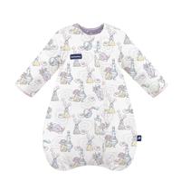 DOMIAMIA婴儿睡袋豆豆绒恒温一体睡袋儿童防踢被宝宝连体睡衣薄夹棉秋冬 M