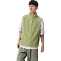 森马马甲男秋抗静电摇粒绒外套保暖立领内搭纯色上衣109724103104 柠绿40182 2XL