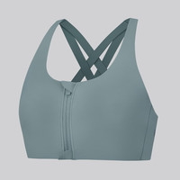 lululemon丨Energy 女士高支撑前拉链运动内衣 速干芯吸 LW2DXHS 陨坑绿 M /36D