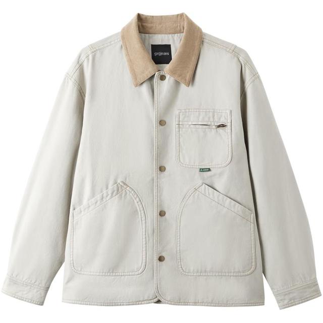 今日必买：gxgjeans 25年秋新品 美式工装风底特律翻领宽松夹克 浅卡其