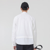 卡宾男装创意刺绣衬衫春秋款宽松休闲上衣山系街头H 米白色12 L /175/50