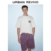 URBAN REVIVO 趣味卡通图案印花 男士短袖T恤