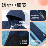 真维斯童装男童冲锋衣秋冬款2025年儿童时髦户外保暖棉服冬季加厚外套 【撞色冲锋棉服】军绿/J纯色 130