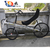 妙普乐躺车自行车 两轮躺车 TRI-MATRIX 201 折叠车两轮躺式自行车代步 V刹版14速 蓝