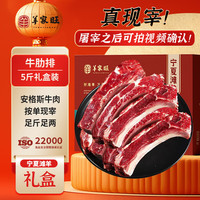 羊家旺 Yangjiawang 羊家旺 宁夏安格斯牛肋排 5斤 原切生鲜牛肉礼盒