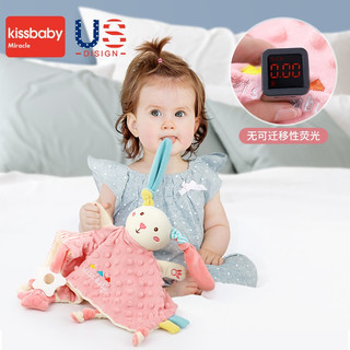 Kissbaby Miracle安抚玩偶宝宝安抚巾婴儿可入口睡眠豆豆手偶睡觉手指偶玩具可啃咬 小兔贝拉【手偶】