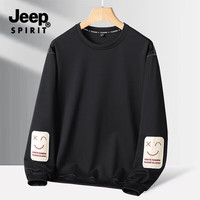 JEEP SPIRIT吉普卫衣男2025新款重磅宽松圆领长袖秋季流行男士百搭套头衫