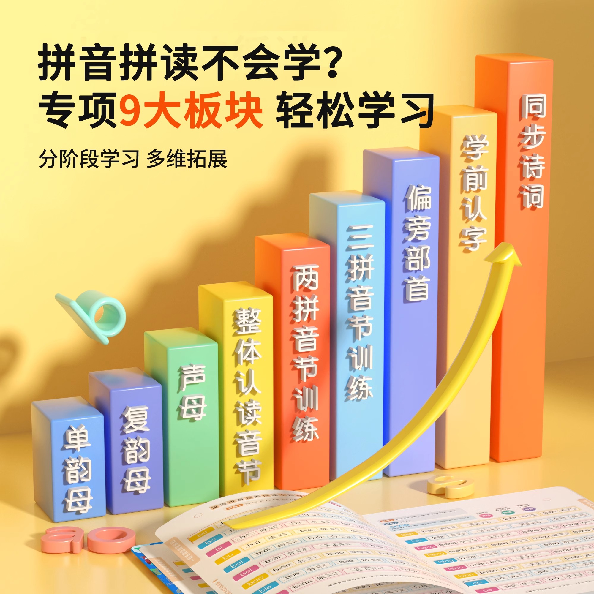 一年级汉语拼音拼读训练幼小衔接点读发声书儿童学习机字母表