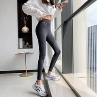 诗莉奥（SHILIAO）鲨鱼裤女收腹提臀加厚外穿2024芭比裤九分高腰 瑜伽打底裤 薄款黑色（飞机标款） 1条 M (80-100斤)