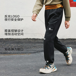 探路者儿童 TOREAD kids探路者男女童裤子 秋冬季款童装儿童运动休闲软壳裤QAMMBN95686 暗夜黑 150
