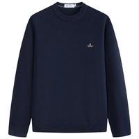 Navigare意大利小帆船25秋冬男士圆领针织衫单层内搭毛衣1144005302 海军蓝 高弹 2XL