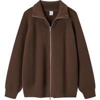 森马（Semir）针织衫男高领毛衫款开衫外套可内搭秋季上衣纯色101524106204 深咖啡50954 XL