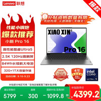 联想 Lenovo 小新Pro AI 2024款 酷睿版 16英寸 轻薄本 灰色（Core Ultra5 125H、核芯显卡、32GB、1TB SSD