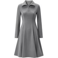 太平鸟女装冬季针织翻领连衣裙A1FAD4338