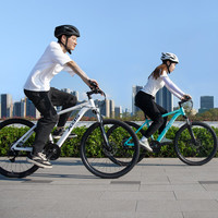 喜德盛(xds)山地自行车旭日350/310 X6铝合金车架机械碟刹避震前叉24/21变速 旭日310碧水蓝 M码(17寸)