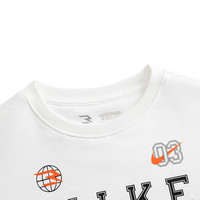 NIKE 3BRAND 耐克男女童纯棉毛圈卫衣2025秋季舒适简约儿童休闲上衣 棉花糖 120 /60 【身高110-116cm】